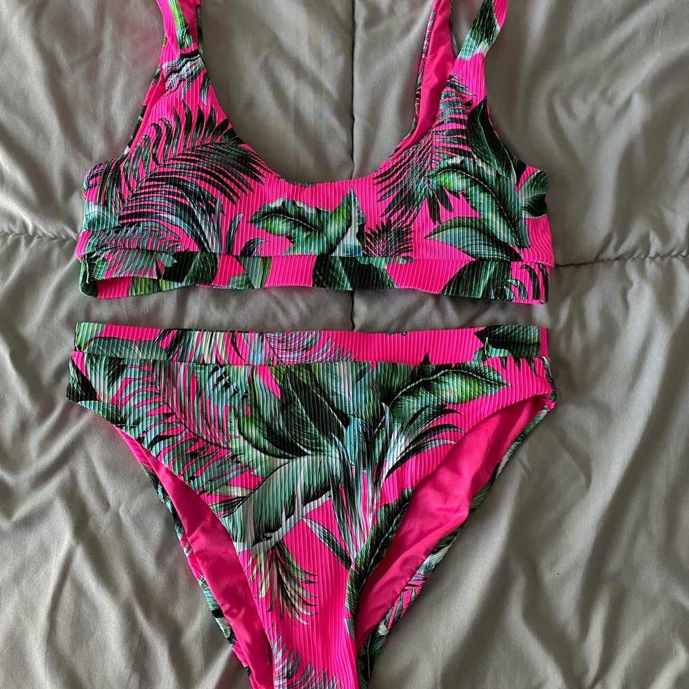 Pink Lily Island Resort Tropical Pink Bikini
